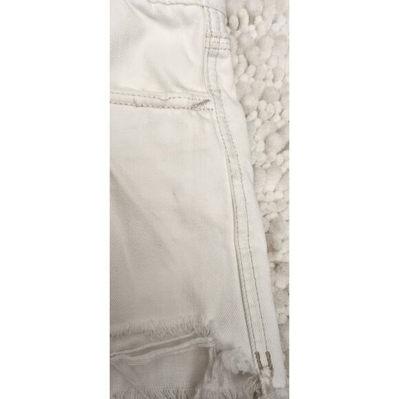 Free People White Logan Button Fly Hi-Rise Denim Shorts Size 29 - Picture 10 of 11